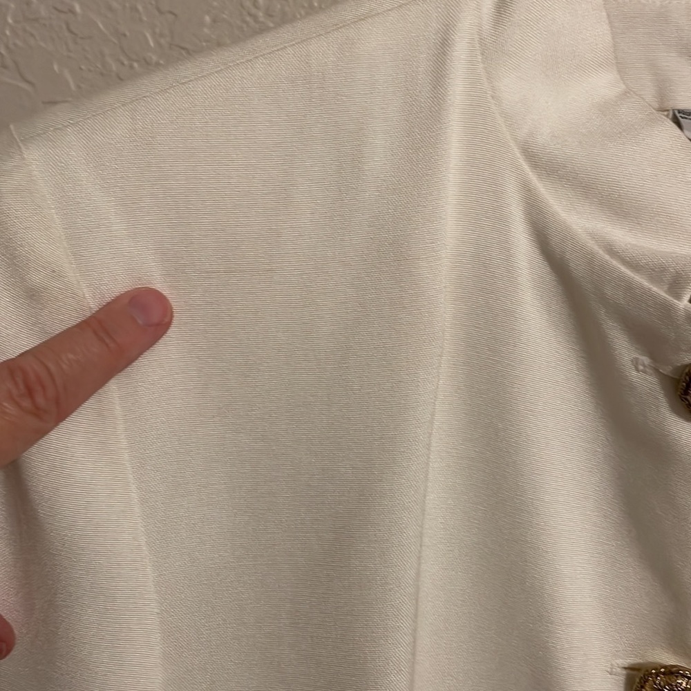 Vintage 80’s Women’s 6 Suit Jacket/Blazer Ivory Made in The USA Deadstock NWT - Picture 11 of 14